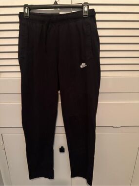 Nike Black Elastic Waist Pants with White Label